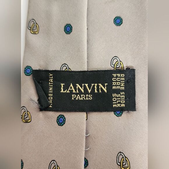 Lanvin Vintage Italian Silk Tie - Picture 2 of 5